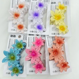 Colorful Floral Hair Clip Set