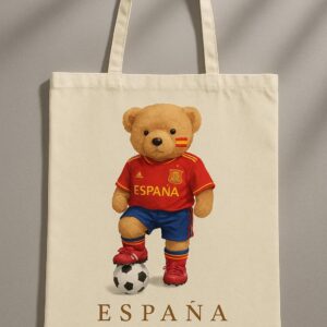 Spain National Football Team Teddy Bear Tote Bag