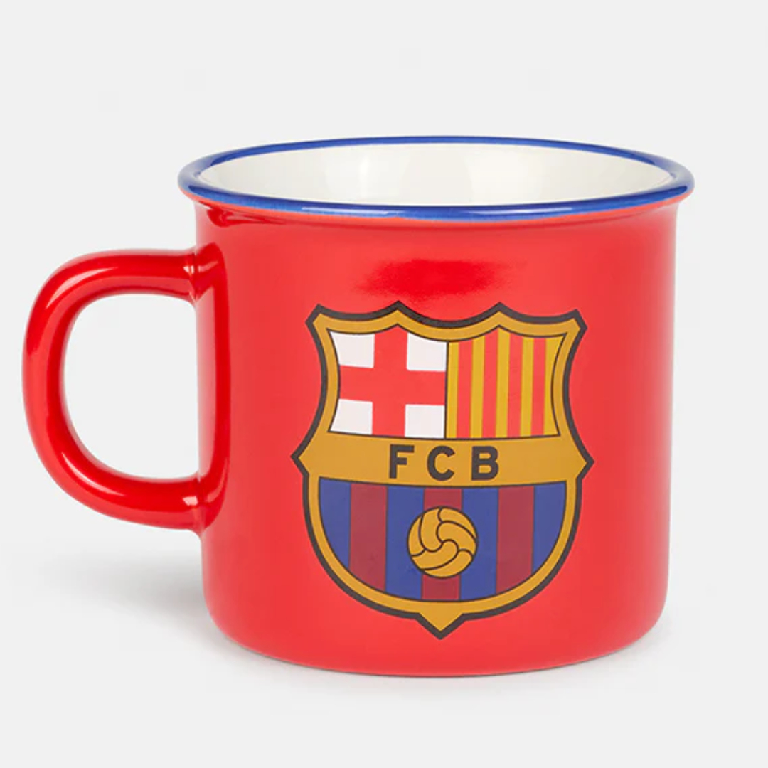 Ceramic Cup Barça Crest – Red Vintage FC Barcelona Mug - Image 2