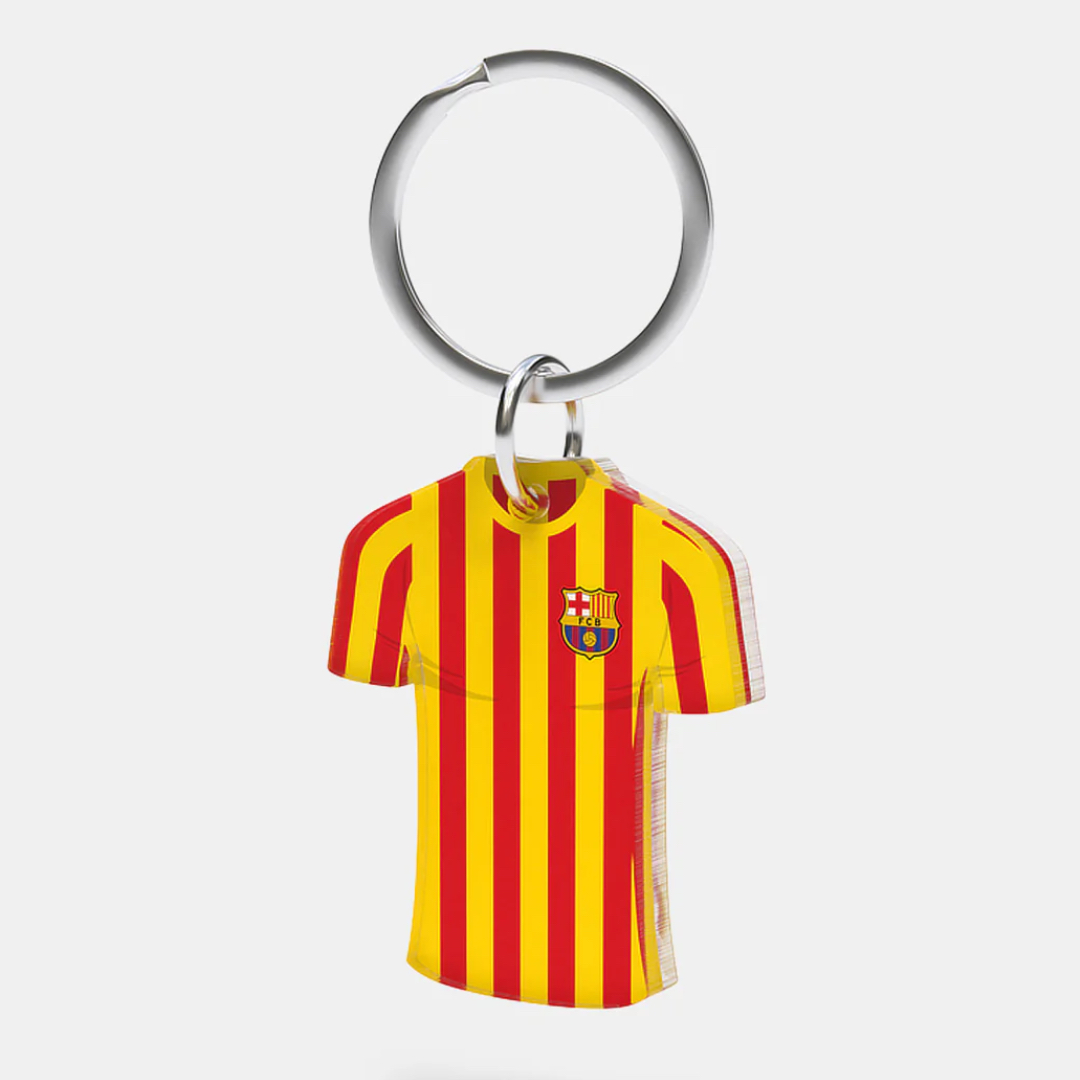 FC Barcelona Senyera T-Shirt Keychain – Official Club Merchandise