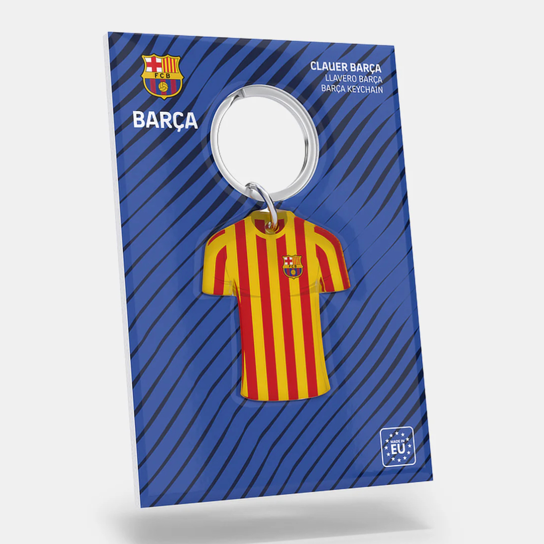 FC Barcelona Senyera T-Shirt Keychain – Official Club Merchandise - Image 2