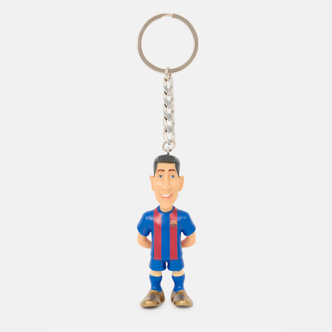 FC Barcelona Lewandowski Mini Keychain – Official Collectible